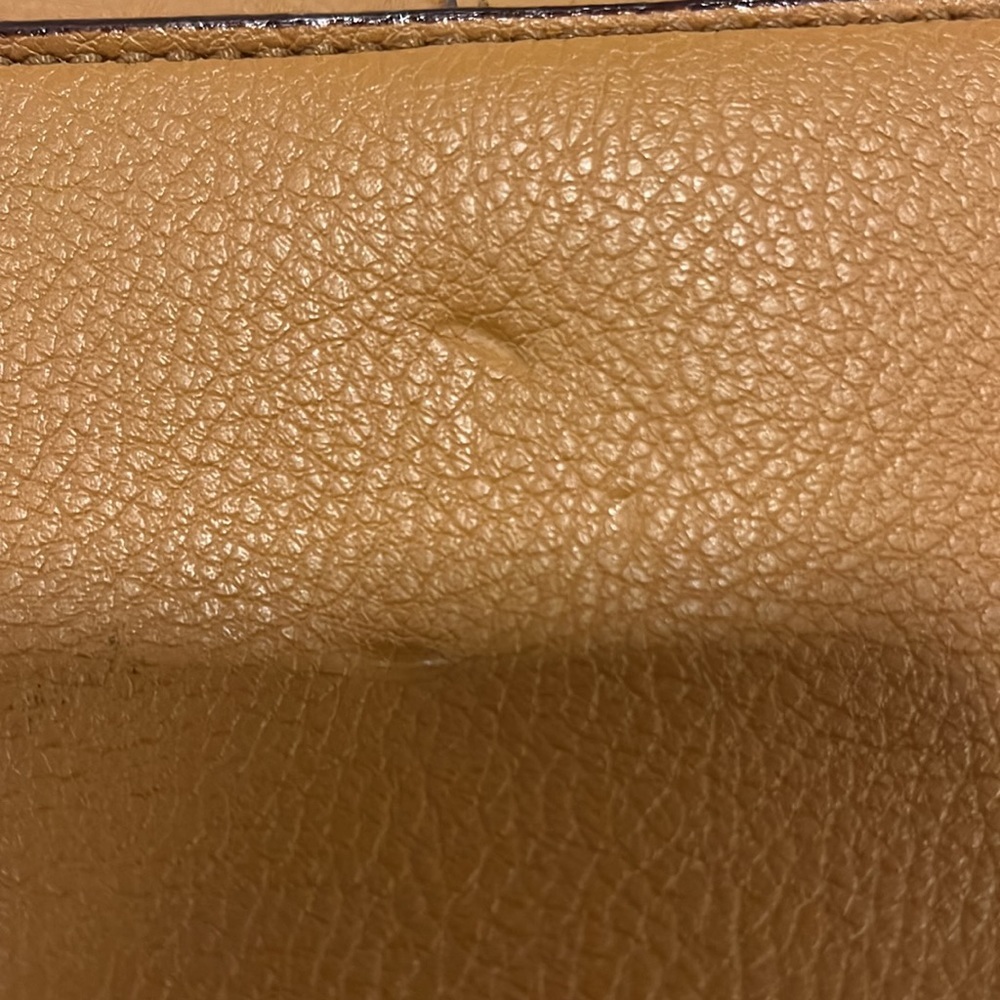 Isaac Mizerahi handbag caramel color long strap and short handles - Picture 13 of 13